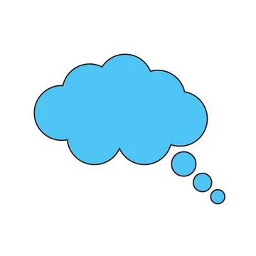 Speech bubble in the form of a cloud. Decorative abstract geometric element. Stock Illustration