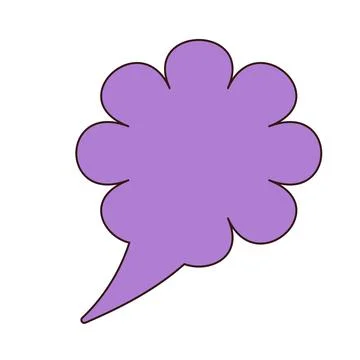 Speech bubble in the form of a cloud. Decorative abstract geometric element. Stock Illustration