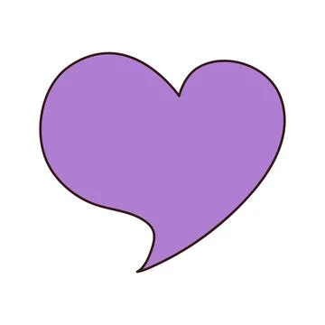 Speech bubble in the form of a heart. Decorative abstract geometric element. Stock Illustration