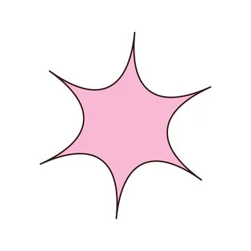 Speech bubble in the form of a star. Decorative abstract geometric element. Stock Illustration