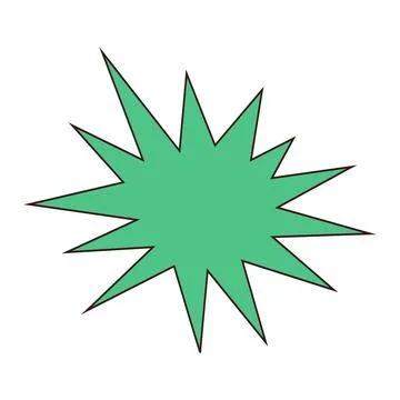Speech bubble in the form of a star. Decorative abstract geometric element. Stock Illustration