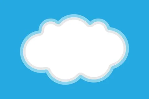 Speech bubble frame cloud shape, balloon talk, dialogue chat sticker, speec.. Stock-Illustration