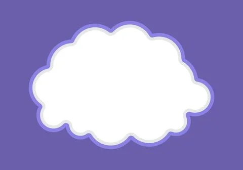 Speech bubble frame cloud shape, balloon talk, dialogue chat sticker, speec.. Illustration