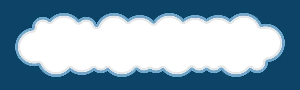 Speech bubble frame cloud shape, balloon talk, dialogue chat sticker, speec.. Illustration