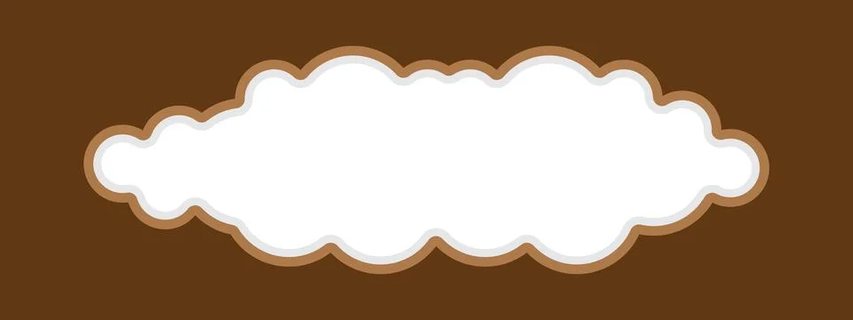 Speech bubble frame cloud shape, balloon talk, dialogue chat sticker, speec.. Illustration