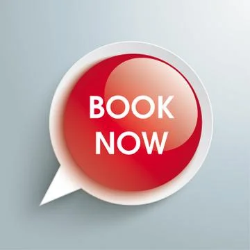 Speech Bubble Glossy Button Book Now Stock Illustration