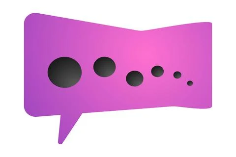 Speech bubble with gradient. Conversations, discussions and help. Cartoon shape  Stock Illustration