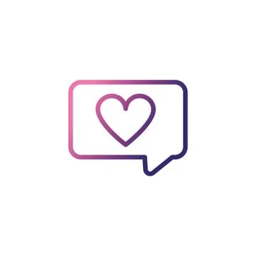 Speech bubble, gradient style icon Stock Illustration