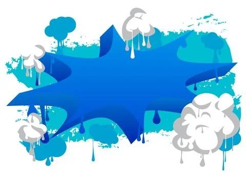 Speech Bubble Graffiti Background. Abstract modern dirty street art decorat.. Stock Illustration