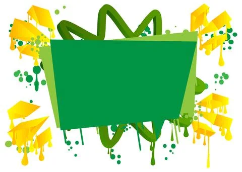 Speech Bubble Graffiti Background. Abstract modern dirty street art decorat.. Stock Illustration