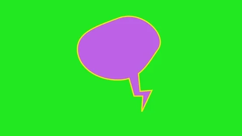 Speech bubble on green background Stock Footage 260484664