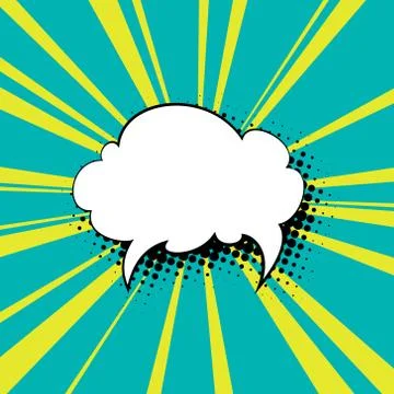 Speech Bubble on Green Background 스톡 일러스트