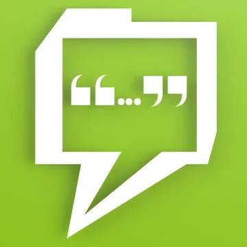 Speech bubble with green color background Stock Illustration