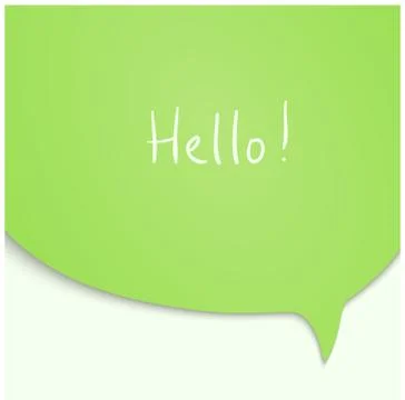 Speech Bubble in green color. Stock Illustration