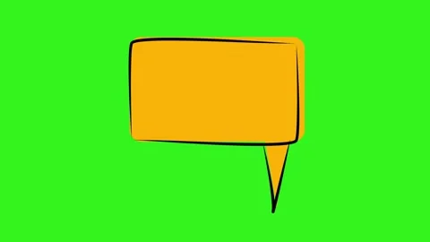 Speech bubble on green screen background | Stock Video | Pond5