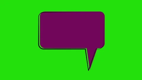 Speech bubble on green screen background | Stock Video | Pond5