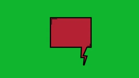 Speech bubble on green screen background | Stock Video | Pond5