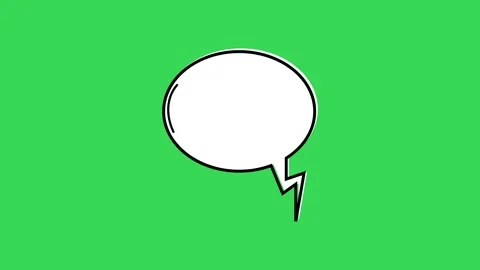 Speech bubble on green screen background | Stock Video | Pond5