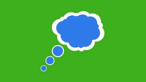 A speech bubble on a green screen background. 4K Vidéo 347713470