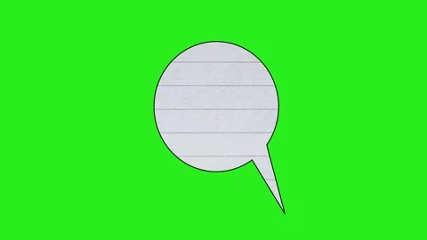 Speech bubble on green screen chroma key... | Stock Video | Pond5