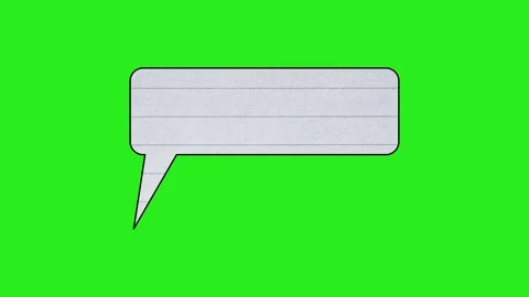 Speech bubble on green screen chroma key... | Stock Video | Pond5
