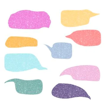 Speech Bubble Grunge Shapes Set Vector Stock Illustration