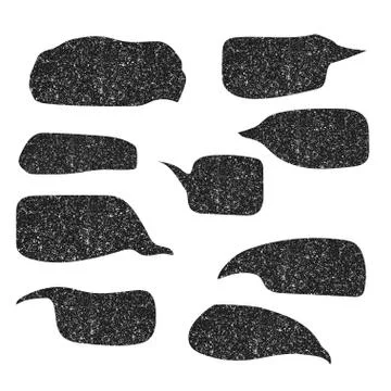 Speech Bubble Grunge Shapes Set Vector Stock Illustration