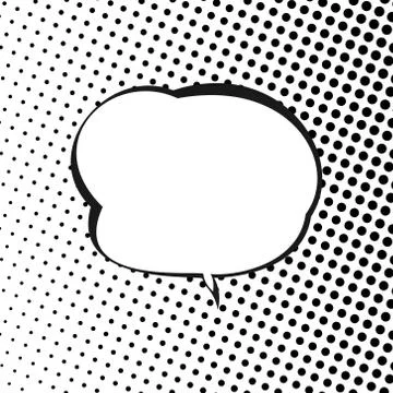 Speech Bubble on Halftone Background 스톡 일러스트