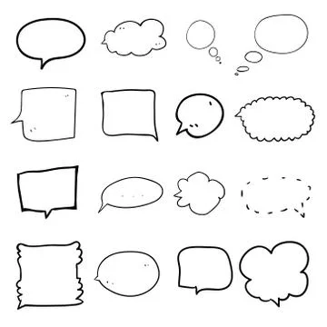 Speech bubble hand drawing illustration design Stock Illustration