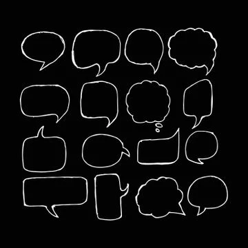 Speech bubble hand drawing illustration design 스톡 일러스트
