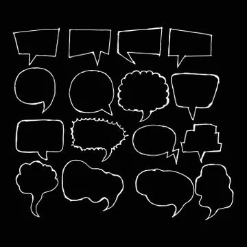 Speech bubble hand drawing illustration design 스톡 일러스트