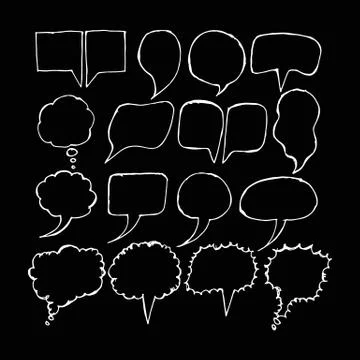 Speech bubble hand drawing illustration design 스톡 일러스트