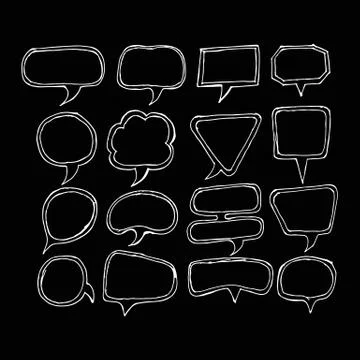 Speech bubble hand drawing illustration design 스톡 일러스트