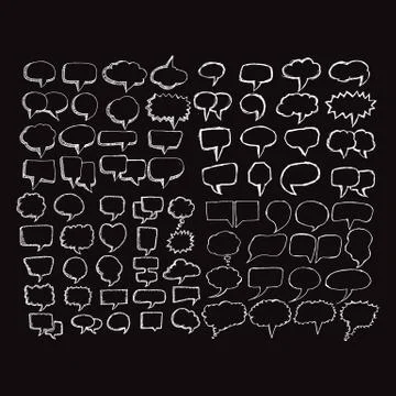 Speech bubble hand drawing illustration design 스톡 일러스트