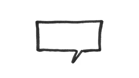 Speech Bubble Hand Drawn Animation Loop Video stock 114444143