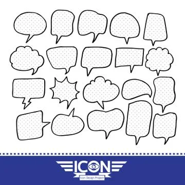 Speech Bubble hand drawn design Stock Illustration