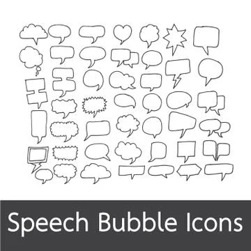 Speech Bubble hand drawn Stock Illustration