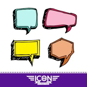 Speech Bubble hand drawn Stock Illustration
