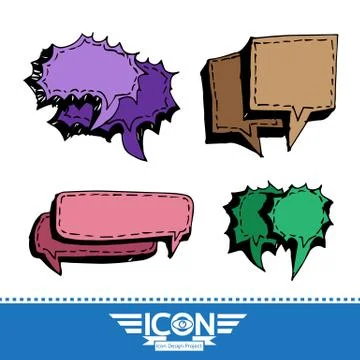 Speech Bubble hand drawn Stock Illustration