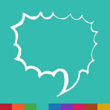 Speech bubble hand drawn Illustration symbol design Stock Illustration