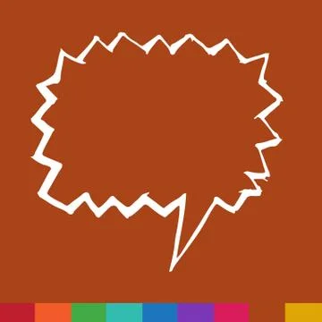 Speech bubble hand drawn Illustration symbol design Stock Illustration