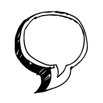Speech bubble hand drawn Illustration symbol design Stock Illustration
