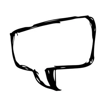 Speech bubble hand drawn Illustration symbol design Illustrazione stock