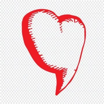 Speech bubble hand drawn Illustration symbol design Stock Illustration