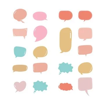 Speech bubble hand drawn illustration Stock Illustration