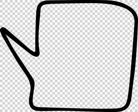 Speech Bubble hand drawn Stock Photos