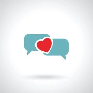 Speech bubble heart Stock-Illustration