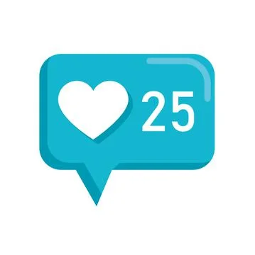 Speech bubble with heart Stock Illustration