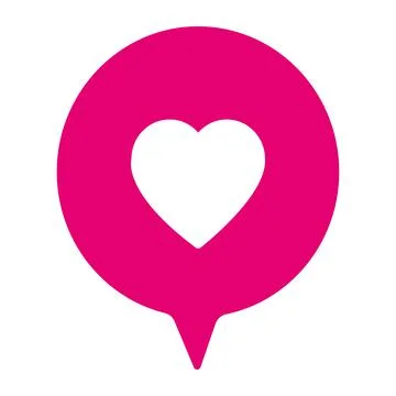 Speech bubble with heart Stock Illustration