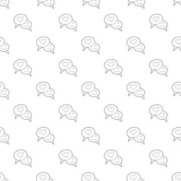 Speech bubble heart pattern seamless 스톡 일러스트